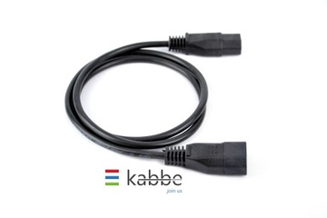 Кабель IN/OUT IEC C13/C14 3x1 мм, 1 м, прямой Kabbe