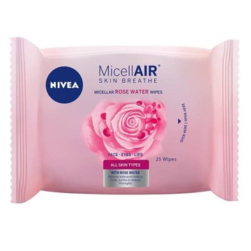 Nivea MicellAIR Skin Breathe Rose 25szt chusteczki