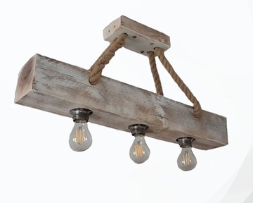 Drewniana lampa wisząca OldBeam3W