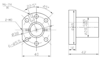 ШАРОВАЯ ГАЙКА 1605 для винта с ЧПУ