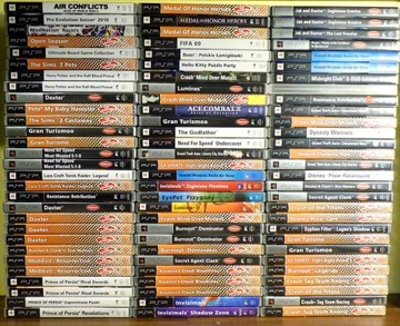 МНОГО ИГР ДЛЯ КОНСОЛЕЙ PSP, НОВЫХ Б/У ОТ 5 ЗЛОТЫХ