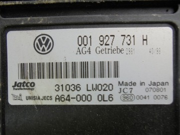 JEDNOTKA PŘEVODOVKY 001927731H SKODA FABIA I 1.4 16V