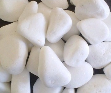 BIAŁY MAT OTOCZAK GRECKI NATURALNE KAMIEŃ THASSOS GRECJA 2-4 CM 20 KG