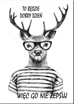 JELEŃ HIPSTER MAGNES MAGNESY NA LODÓWKĘ DUŻY