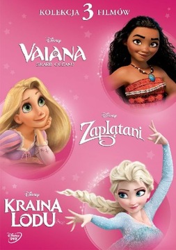 Vaiana + Zaplątani + Kraina Lodu [3 DVD]