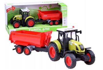 TRAKTOR Z PRZYCZEPĄ ŚWIATŁO DZWIĘK Farmer