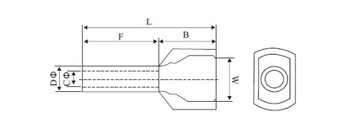 TULEJKA KABLOWA IZOLOWANA PODWÓJNA 2x1,5 mm 100szt