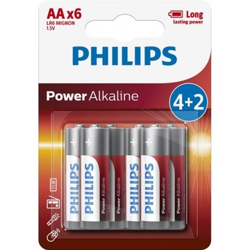 Bateria AA LR6 Philips Alkaliczna Power 6 szt. blister
