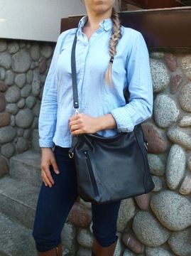 SKÓRZANA TOREBKA LISTONOSZKA 4 KOL SKÓRA WOREK