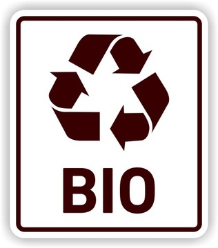 BIO - Naklejka na kosz segregacja śmieci 15 cm