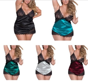 BIELIZNA KOSZULKA NOCNA DUŻE ROZMIARY 4XL PLUS
