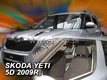 Owiewki szyb SKODA Yeti 2009-2017 PRZEDNIE HEKO
