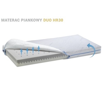 MATERAC DZIECIĘCY PIANKOWY DUO HR30 80x160x12cm