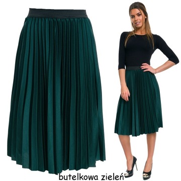 111__размер S ПЛИССИРОВАННАЯ ЮБКА-МИДИ НА РЕЗИНКЕ, ЦВЕТА