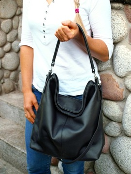 КОЖАНАЯ СУМКА ЧЕРНАЯ КОЖАНАЯ А4