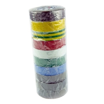 TAŚMA IZOLACYJNA PVC 15mm 10m 10 szt. MIX EMOS