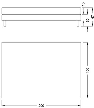 ŁÓŻKO HOTELOWE LUXOR 100x200 + MATERAC KIESZENIOWY