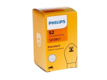 Лампа PHILIPS S2 BA20d 12 В 35/35 Вт Мопед