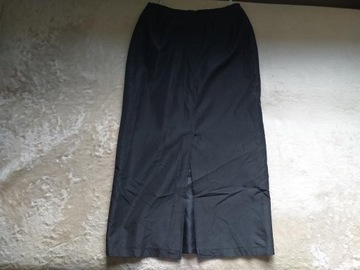 L149_KLASYCZNA CZARNA SPÓDNICA Z PODSZEWKĄ_LETNIA