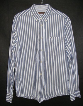 BEN SHERMAN koszula w prążek 100% bawełna R M Button Down