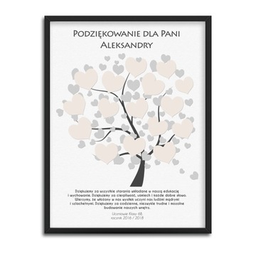 Prezent zakończenie roku dla nauczyciela ramka a3