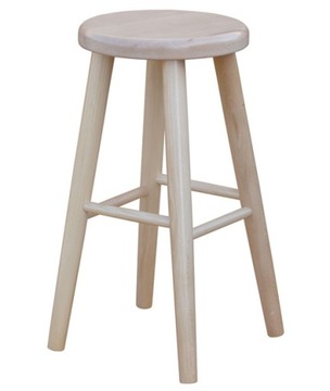 TABORET BAROWY BUKOWY 61CM SOLIDNY DREWNIANY