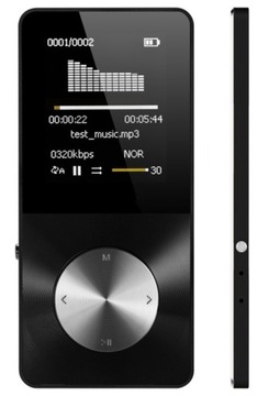 Odtwarzacz MP4 T1 8GB głośnik microSD MP3 czarny