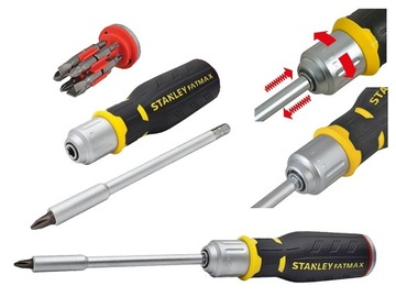 Отвертка Stanley с трещоткой и набором из 12 бит S/62-690-0