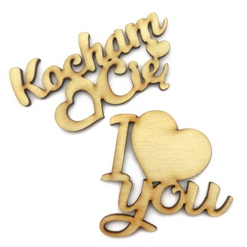 Napis Ozdoba Prezent Decoupage Kocham Cię Love Eko