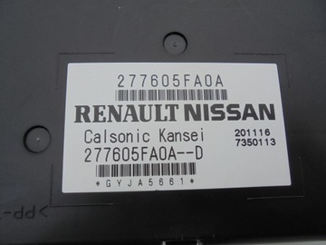 MICRA K14 MODUL KLIMATIZACE 277605FA0A 1.5 DCI