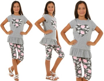 Legginsy 3/4 getry NADRUKI 152-158 KROPEK 005