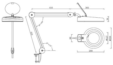 КОСМЕТИЧЕСКАЯ ЛУПА-ЛАМПА МОЩНОЕ ОСВЕЩЕНИЕ 60LED 5D