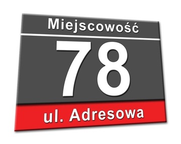 TABLICZKA ADRES NUMER DOM POSESJA ULICA DZIAŁKA
