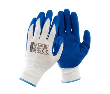Rękawice robocze powlekane lateksem X-LATOS r.9