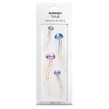 Tatuaż Paperself na plecy rękę wieczór Jellyfish