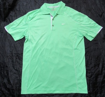 NIKE DRI FIT ORYGINALNE ZIELONE SPORTOWE POLO / L