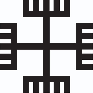Naklejka na auto samochód SŁOWIAN SYMBOL RĘCE BOGA