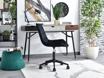 ВРАЩАЮЩИЙСЯ СТУЛ С ОТСТРОЧКОЙ ELIOR BLACK VEL