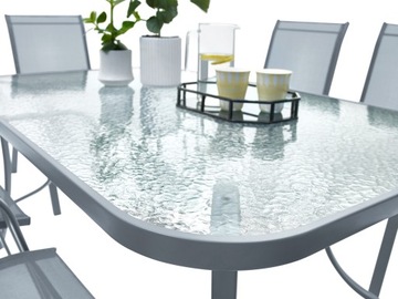 КОМПЛЕКТ САДОВОЙ МЕБЕЛИ ДЛЯ ТЕРРАСЫ, СТОЛ + 6 СТУЛЬЕВ