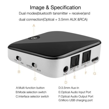 Адаптер Bluetooth ПЕРЕДАТЧИК ПРИЕМНИК Toslink AptX