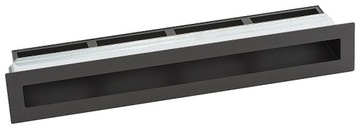 Kratka prosta z ramką Ventlab czarna 900x70 mm