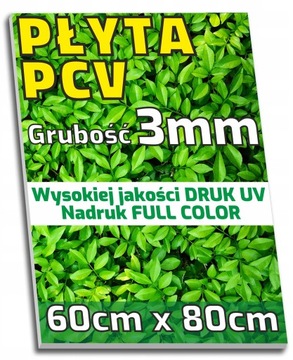 TABLICA REKLAMOWA Płyta PCV 3mm SZYLD 60cm x 80cm