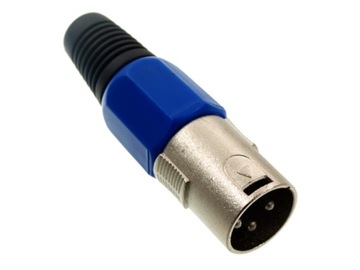 WTYK MIKROFONOWY XLR CANON METAL MĘSKI BLUE 3677