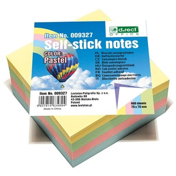 Блокнот из самоклеящихся тетрадей с 400 листами бумаги для пастели.