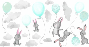 детские наклейки кролики BALLOONS 200