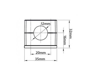 КРЕПЛЕНИЕ ГИДРАВЛИЧЕСКОЙ ТРУБКИ ОДИНАРНЫМ ЗАЖИМОМ 12 мм.