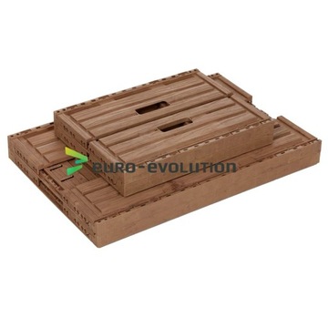 Ящик пластиковый 30х40 16ч, под темное дерево.