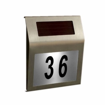 Lampa solarna z numerem domu, pełny zestaw numerów