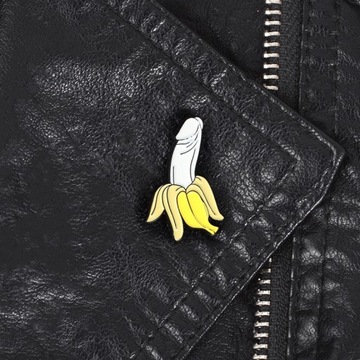 BANAN PINS przypinka BANANOWY PENIS