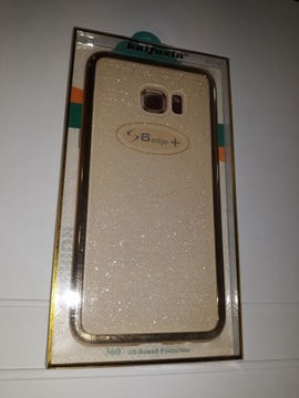 KAIFUXIN ETUI PLECY SAMSUNG S6 EDGE+ BROKAT+ ZŁOTO